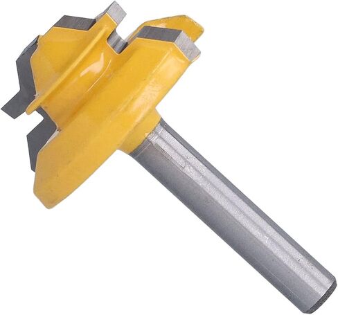 45° Router Bit 1 / 4in Shank | Alloy Wood Cutting Tool for CNC / Milling Machine | Carbon Steel Milling Cutter for Woodworking Projects / Cabinets / Drawers (1-3/8 inches) in Saudi Arabia