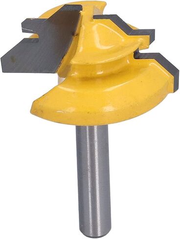 45° Router Bit 1 / 4in Shank | Alloy Wood Cutting Tool for CNC / Milling Machine | Carbon Steel Milling Cutter for Woodworking Projects / Cabinets / Drawers (1-3/8 inches) in Saudi Arabia