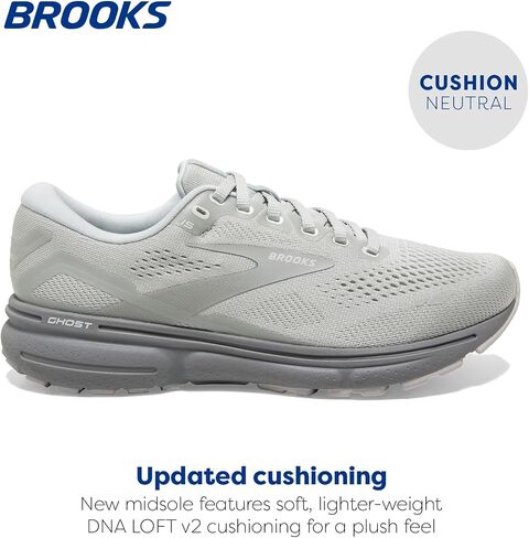Brooks Men's Ghost 15 Neutral Running Shoe - Peacoat/Orange/Surf The Web - 12 Medium in Saudi Arabia