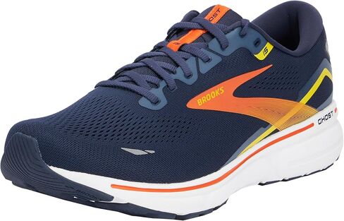 Brooks Men's Ghost 15 Neutral Running Shoe - Peacoat/Orange/Surf The Web - 12 Medium in Saudi Arabia