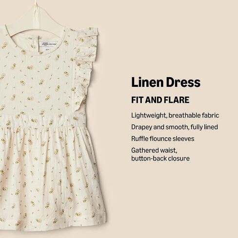 Amazon Essentials x Sofia Grainge Toddlers and Baby Girls' Linen Dress in Saudi Arabia