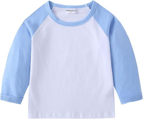 Toddler Long Sleeve Color Block T-Shirts Cotton Crewneck Tees Soft Undershirt Shirt Top for Baby Boys Toddler Clothes in Saudi Arabia