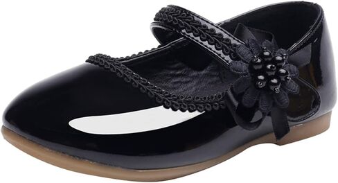 Toddler Girls Dress Shoes Mary Jane Ballet Flats Flower Girl School Party Wedding Shoes with Mary Jane Shoes Girls in Kuwait