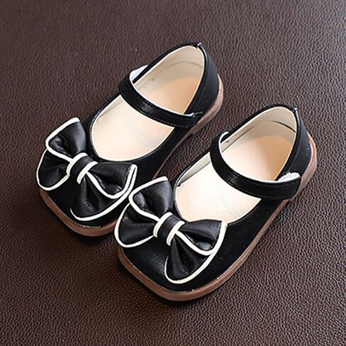 Girls Dress Shoes with Bow Toddler Flower Girls Shoes Mary Jane Flats for Party School Wedding Toddler Princess Shoes in Saudi Arabia
