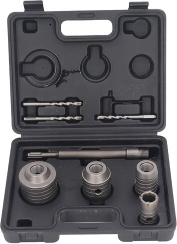 8Pcs Concrete Hole Saw with 220mm Plus Shank, Hole Saw Kit 30mm 40mm 50mm 65mm with 3 Core Drills Hole Opener Cutter for Cement Brick Concrete Stone Wall in Saudi Arabia