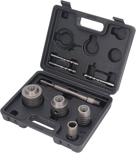 8Pcs Concrete Hole Saw with 220mm Plus Shank, Hole Saw Kit 30mm 40mm 50mm 65mm with 3 Core Drills Hole Opener Cutter for Cement Brick Concrete Stone Wall in Saudi Arabia