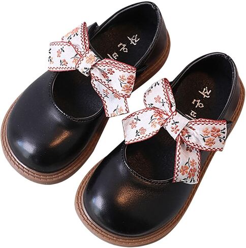 Toddler Winter Boots Bow Shoes Satin Ankle Tie Flower Girls for Wedding Sparkly Birthday Party Or School Daily Dress in Kuwait