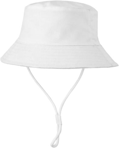 Baby Sun Hat Upf 50+ دلو صغير دلو القبعة حماية أشعة الشمس واسعة الحافة القابلة للتعديل شاطئ القبعة بويز 2Pack in Kuwait