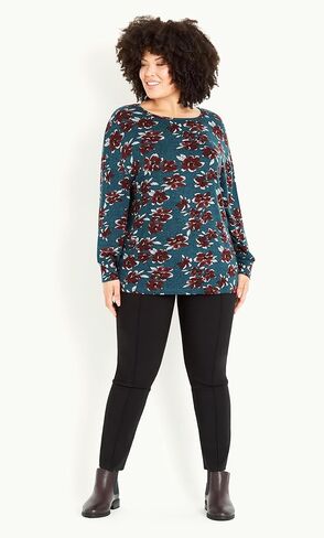 EVANS Women's Plus Size Top Soft Touchfloral in Saudi Arabia
