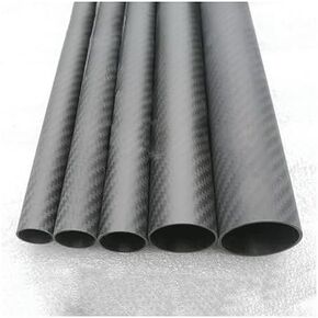 500mm Length Twill Matte Surface 3K Carbon Fiber Fabric Wound Tube, for DIY Drone Aviation Model Aircraft Pipe(38x35x500mm)
