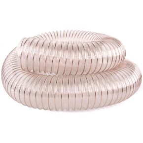 Clear Dust Extractor Hose, 1m Long, for Woodworking and Power Tools, Flexible with Built-in Copper-Plated Steel Wire, Compatible with Miter Saws and Sanders, Dia 65mm