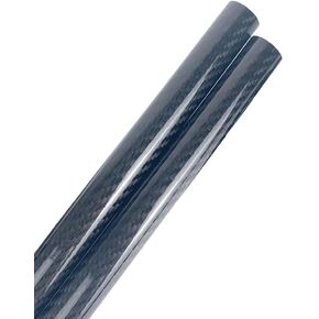 2pcs Length 500mm 3K Full Carbon Fiber Tube Twill Glossy High Composite Hardness, for DIY Material Pipe RC Airplane Accessories(20x18x500mm)