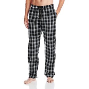 بنطلون بيجامة منسوج للرجال من Hanes، أسود منقوش، X-Large in Kuwait