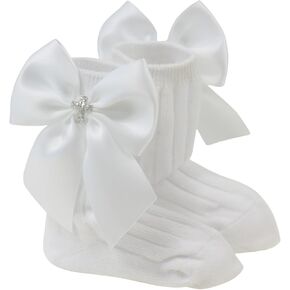 Nihao Baby White Lace Baptism Socks for Infant Girls
