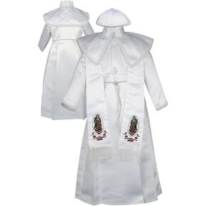 Boy Baby Toddler Christening Baptism Wear Formal Gown Virgin Mary w/Stole 0-30M