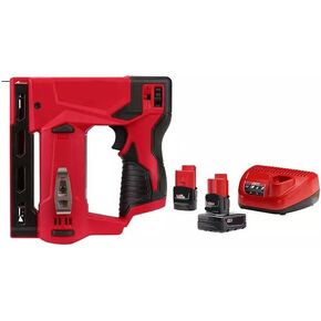 Nailers & Staplers متوافقة مع Milwaukee 2447-20x2bsk M12 12V 3/8 "Crown Stapler w/ 4ah و 2ah starter Kit