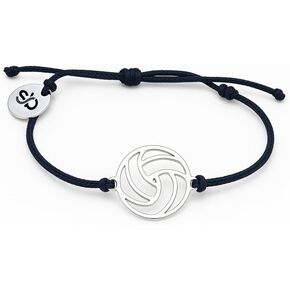 Sportybella Volleyball Bracelet - Waterproof, Girls Volleyball Jewelry, Stainless Steel Adjustable Charm Bracelet with Volleyball Charm -Gift for Female Volleyball Player