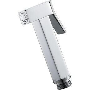 Handheld Bidet Sprayer for Toilet Square Brass Cloth Diaper Sprayer for Feminine Wash, Toilet Cleaning, Pet Washing(White)
