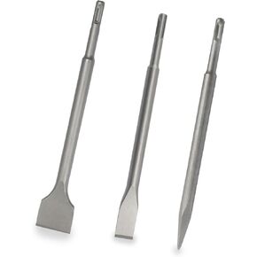 Sds-Plus Rotary Hammer Drill Chisel Set, Point Flat Scaling Chisels, 40CR Steel Sds Plus Drill Bits For Masonry, Concrete, Brick, Stone,Tile Removal, 3pcs