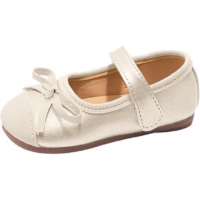 Mary Jane Flat𝘀 for Toddler Girls Little-Kids Glittery Dress Princess Wedding Ballet Shoes Soft Strap Ballerina