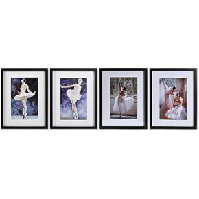 Cuadro PS Madera 35 x 2 x 45 Ballet Enmarcado 4 Surt.