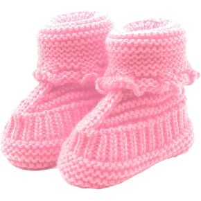 Kids Baby House Plush Cotton Knit Boots Non Slip Fall Winter House Indoors Slippers Shoes for Boys Girls