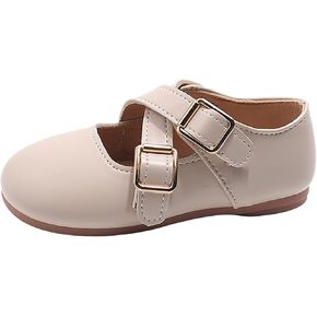 Little Girls Mary Jane School Unifor𝐦 Shoes Buckle Strap Dress Flat𝐬 Moccasi𝐧s Toddler Princess Soft Sole Shoes