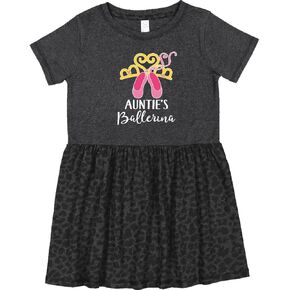 inktastic Ballet Dancer Auntie Ballerina Shoes Girl Toddler Dress