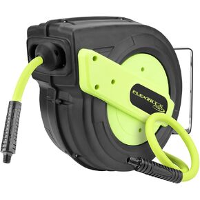Flexzilla Pro Enclosed Plastic Retractable Air Hose Reel, 3/8" x 50'