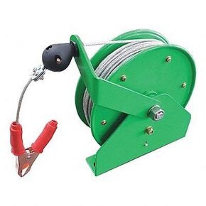 Speedaire, 45UZ50, Cable Reel, Spring, Green, 100 ft. L