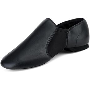 Jazz Shoes for Women Men PU Leather Unisex Slip-On Dance Shoes