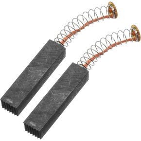 2pcs 6mm x 7mm x 30mm Carbon Motor Brush - For Generic Electric Motor - With Spring Coil Copper Wire Electrical Spare Part Grinder Brushes Set Replacement Electronic Graphite Power Drill Tool