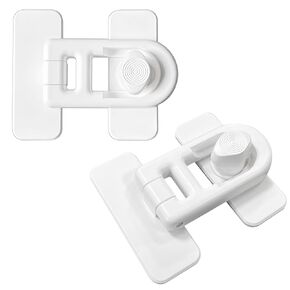 SKYROKU 2 Pack Baby Toilet Lock for Baby Safety - Invisible Protection, 90° Rotating Locking System, 30 Seconds Zero-Damage Installation, Universal Fit for Most Toilets, White