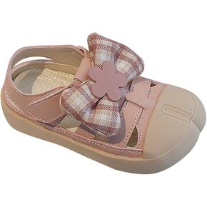 girls sandal size 11 Closed Toe Hollow Sandals Bow Princess Shoes Sheepsfoot Shape Beach Sandals