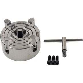 GZYF 5" 4 Jaw Lathe Chuck Independent K72-125 Reversible For Grinding Drilling Milling Machines Steel Silver