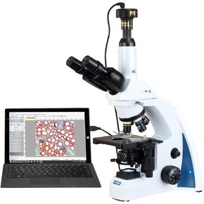 OMAX 40X-2500X 10MP Digital PLAN Infinity Trinocular Siedentopf LED Compound Biological Microscope