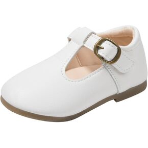 Baby Girl Mary Jane Dress Shoes School Oxford Flats for Kid Wedding Party Shoes T-Strap Uniform Shoes