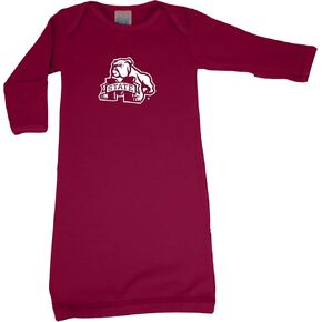 Mississippi State Bulldogs LOGO Baby Layette Gown 0-3 Months Maroon