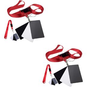 Doitool 4PCS Color Checker Black مع حزام الحبل للتصوير الفوتوغرافي مرجع التعرض المقاوم للخدش للكاميرات الرقمية in Kuwait