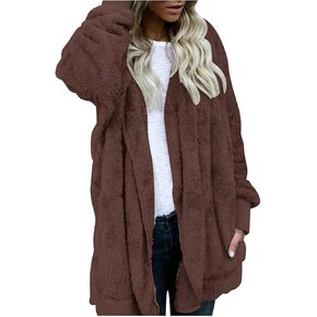 QWENTMTNTY FAUX FUR COAT WOMENT بالإضافة إلى الحجم الكثيف معطف كبير الحجم أزياء السترات العرضية الشتوية بالإضافة إلى المعاطف مقنعين الحجم