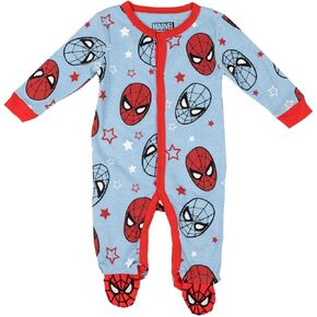 Spider-Man Mask All Over Print Sleep and Play Footed Pajamas