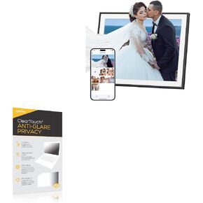 BoxWave Screen Protector Compatible with Dragon Touch Digital Picture Frame Modern 19 (19 in) - ClearTouch Anti-Glare Privacy (2-Pack), Privacy Screen Protector Flexible Film Anti-Glare