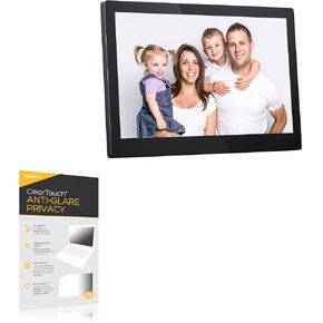 BoxWave Screen Protector Compatible with Dragon Touch Digital Picture Frame (15.6 in) - ClearTouch Anti-Glare Privacy (2-Pack), Privacy Screen Protector Flexible Film Anti-Glare
