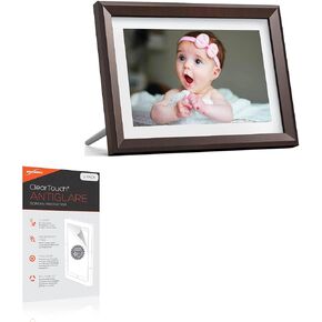 BoxWave Screen Protector Compatible with Dragon Touch Digital Picture Frame Classic Brown (10.1 in) PUUDUU - ClearTouch Anti-Glare (2-Pack), Anti-Fingerprint Matte Film Skin
