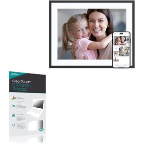 BoxWave Screen Protector Compatible with Dragon Touch Digital Picture Frame 4:3 (16.7 in) - ClearTouch Crystal Privacy (2-Pack), Privacy Screen Protector Flexible Film Clear