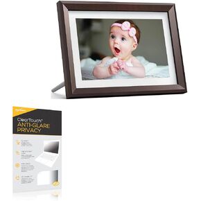 BoxWave Screen Protector Compatible with Dragon Touch Digital Picture Frame Classic Brown (10.1 in) PUUDUU - ClearTouch Anti-Glare Privacy (2-Pack), Privacy Screen Protector Flexible Film Anti-Glare