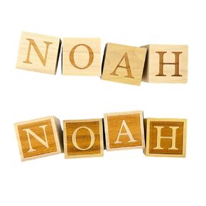 Personalized Wooden Blocks, Custom Engraved Name Blocks, Nursery Baby Name Wooden Blocks, Name Nursery Decor, Baby Alphabet Cubes