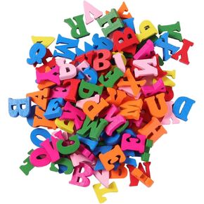 100pcs Wooden Letters Wood Letters 1 Inch Alphabet Letters Craft Wooden Alphabet Wall Decor Colorful Wooden Alphabet Wooden Capital Letters Mini Letters Assorted Ornament