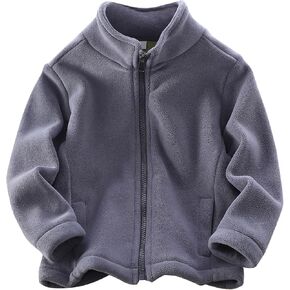 Kids Winter Full Zip Sherp𝐚 Jacket Boys Girls Long Sleeve Solid Color 𝐏olar Fleece Hoodie Jacket with 3t Jacket Boys
