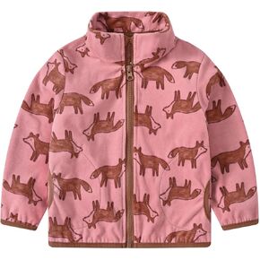 Kids Standing Collar Animal Print Coat Boys Girls Fleece Slim Zipper Pocket Outwear Youth Winter Winter Coat 6t Boy